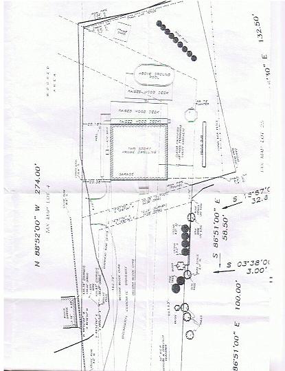 31 Passaic Valley.jpg - Property Plan. Passaic Valley Road on the bottom; square in the middle represents the house